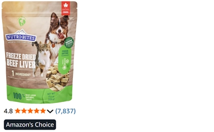 Freeze-Dried Beef Liver Treats