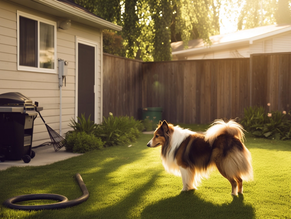 The backyard harbors many dog hazards in plain sight The backyard harbors many dog hazards in plain sight