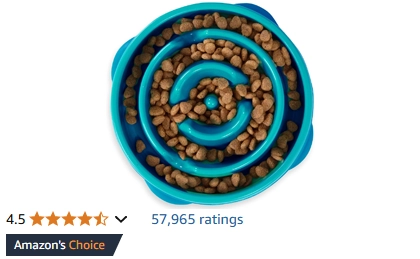 Outward Hound Fun Feeder Slo Bowl, Turquoise Circular, Medium, Holds 2 Cups