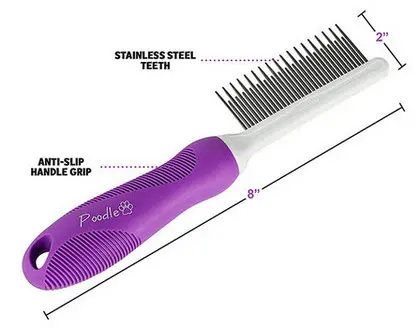 A wide-toothed detangling comb can reach deep into the undercoat A wide-toothed detangling comb can reach deep into the undercoat